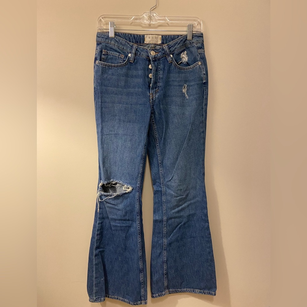 Denim Distressed Flare jeans